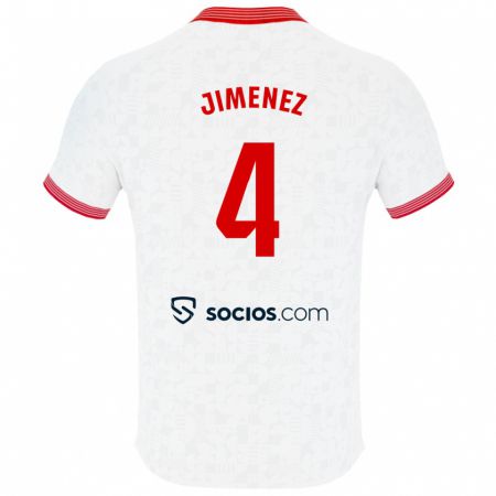 Kandiny Niño Camiseta Diego Jiménez #4 Blanco 1ª Equipación 2023/24 La Camisa Chile