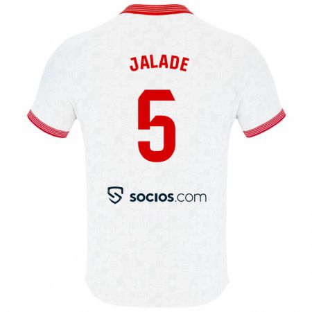 Kandiny Niño Camiseta Robert Jalade #5 Blanco 1ª Equipación 2023/24 La Camisa Chile