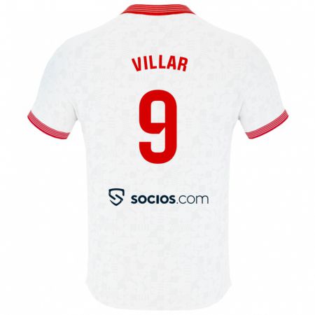 Kandiny Niño Camiseta Iker Villar #9 Blanco 1ª Equipación 2023/24 La Camisa Chile