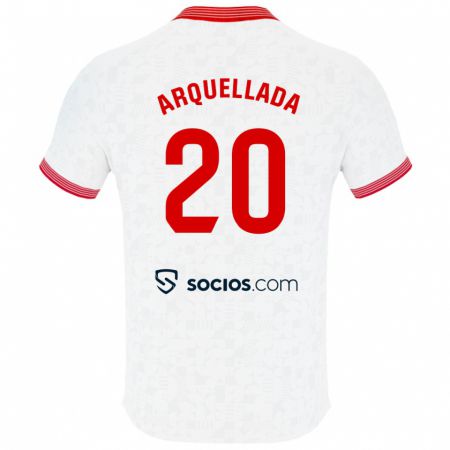 Kandiny Niño Camiseta Álvaro Arquellada #20 Blanco 1ª Equipación 2023/24 La Camisa Chile