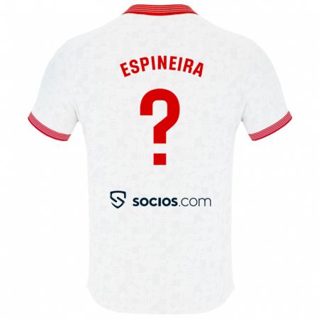 Kandiny Niño Camiseta Alberto Espiñeira #0 Blanco 1ª Equipación 2023/24 La Camisa Chile