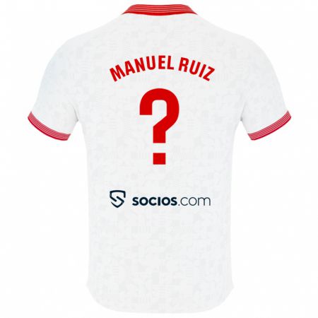 Kandiny Niño Camiseta José Manuel Ruiz #0 Blanco 1ª Equipación 2023/24 La Camisa Chile