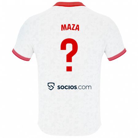Kandiny Niño Camiseta Manuel Maza #0 Blanco 1ª Equipación 2023/24 La Camisa Chile