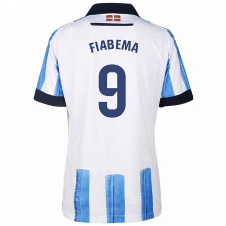 Kandiny Niño Camiseta Bryan Fiabema #9 Azul Blanco 1ª Equipación 2023/24 La Camisa Chile