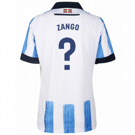 Kandiny Niño Camiseta Adrián Zango #0 Azul Blanco 1ª Equipación 2023/24 La Camisa Chile