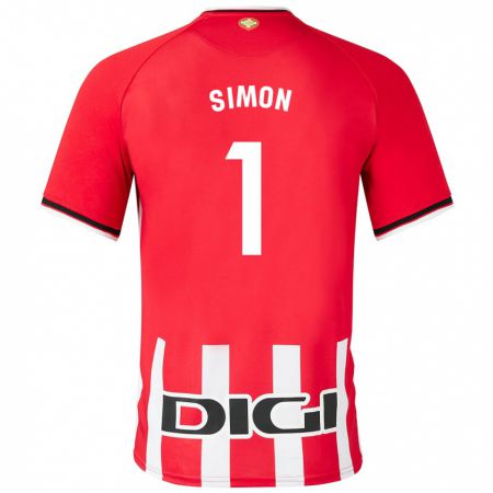 Kandiny Niño Camiseta Unai Simón #1 Rojo 1ª Equipación 2023/24 La Camisa Chile