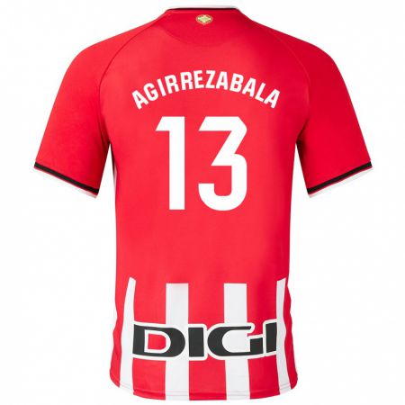 Kandiny Niño Camiseta Julen Agirrezabala #13 Rojo 1ª Equipación 2023/24 La Camisa Chile