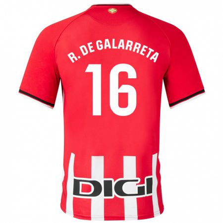 Kandiny Niño Camiseta Iñigo Ruiz De Galarreta #16 Rojo 1ª Equipación 2023/24 La Camisa Chile