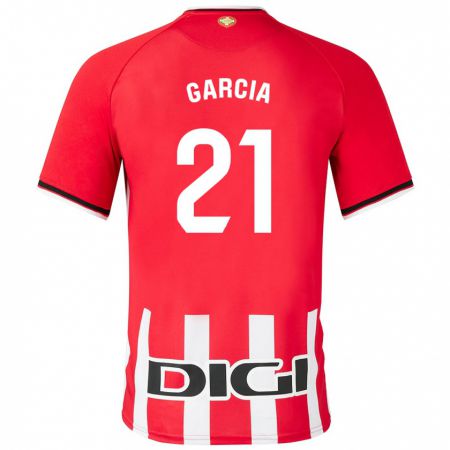 Kandiny Niño Camiseta Beñat García #21 Rojo 1ª Equipación 2023/24 La Camisa Chile