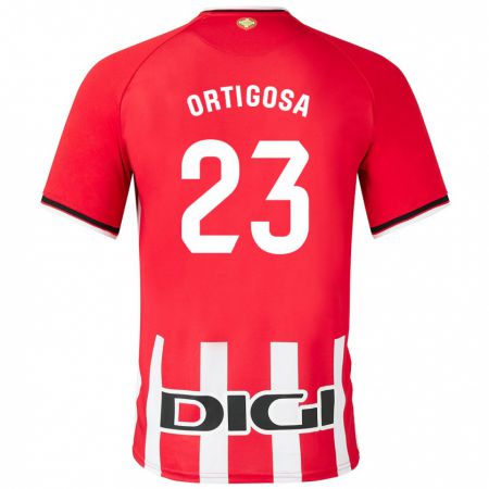 Kandiny Niño Camiseta Aritz Ortigosa #23 Rojo 1ª Equipación 2023/24 La Camisa Chile