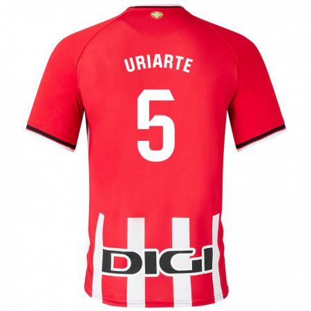 Kandiny Niño Camiseta Naroa Uriarte Urazurrutia #5 Rojo 1ª Equipación 2023/24 La Camisa Chile