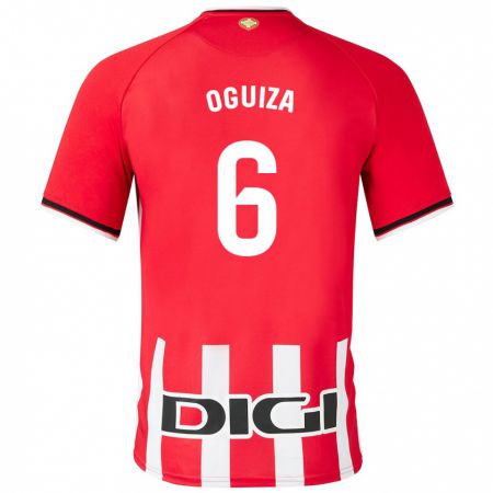 Kandiny Niño Camiseta Irene Oguiza Martínez #6 Rojo 1ª Equipación 2023/24 La Camisa Chile