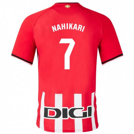 Kandiny Niño Camiseta Nahikari Garcia Perez #7 Rojo 1ª Equipación 2023/24 La Camisa Chile