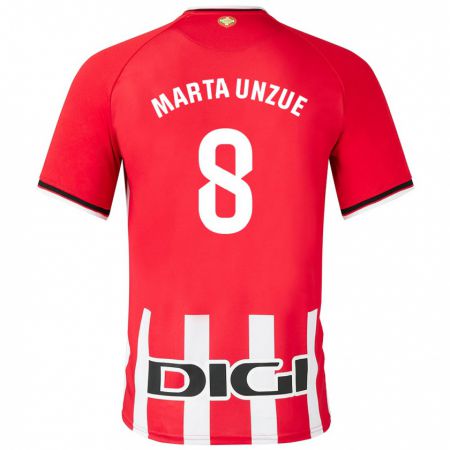 Kandiny Niño Camiseta Marta Unzué Urdániz #8 Rojo 1ª Equipación 2023/24 La Camisa Chile