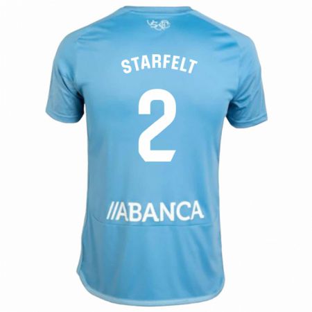 Kandiny Niño Camiseta Carl Starfelt #2 Azul 1ª Equipación 2023/24 La Camisa Chile
