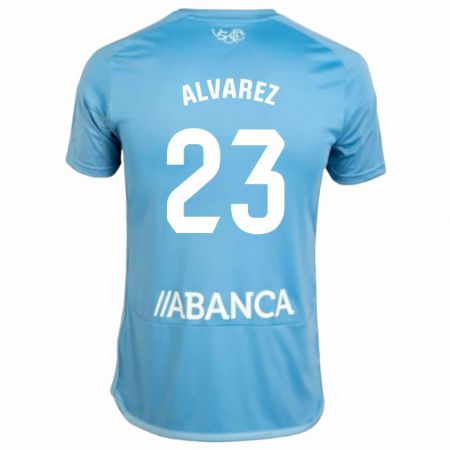 Kandiny Niño Camiseta Hugo Álvarez #23 Azul 1ª Equipación 2023/24 La Camisa Chile