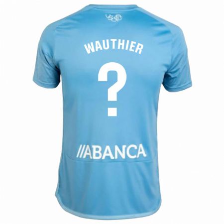 Kandiny Niño Camiseta Hugo Wauthier #0 Azul 1ª Equipación 2023/24 La Camisa Chile