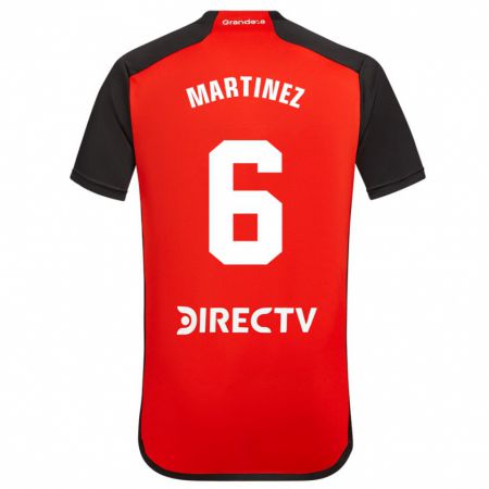 Kandiny Niño Camiseta David Martínez #6 Rojo 2ª Equipación 2023/24 La Camisa Chile