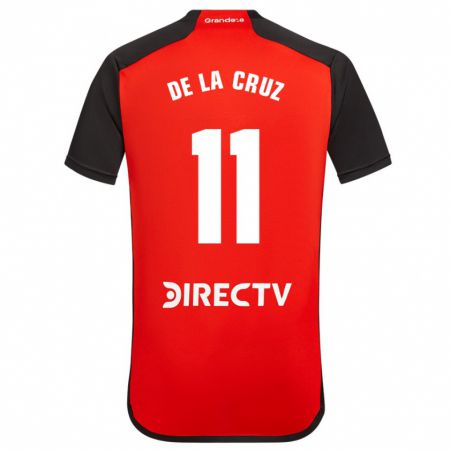 Kandiny Niño Camiseta Nicolás De La Cruz #11 Rojo 2ª Equipación 2023/24 La Camisa Chile
