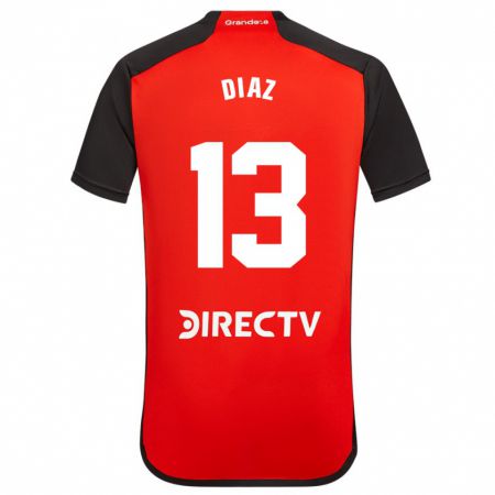 Kandiny Niño Camiseta Enzo Díaz #13 Rojo 2ª Equipación 2023/24 La Camisa Chile