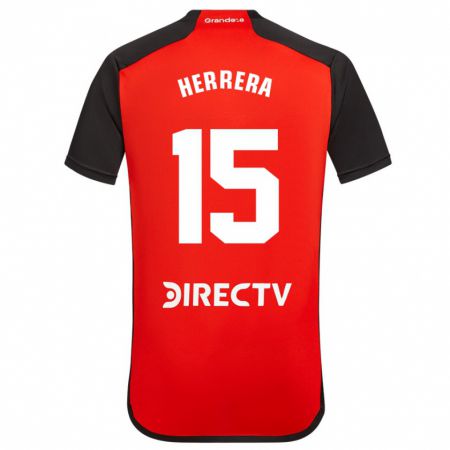 Kandiny Niño Camiseta Andrés Herrera #15 Rojo 2ª Equipación 2023/24 La Camisa Chile