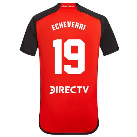 Kandiny Niño Camiseta Claudio Echeverri #19 Rojo 2ª Equipación 2023/24 La Camisa Chile
