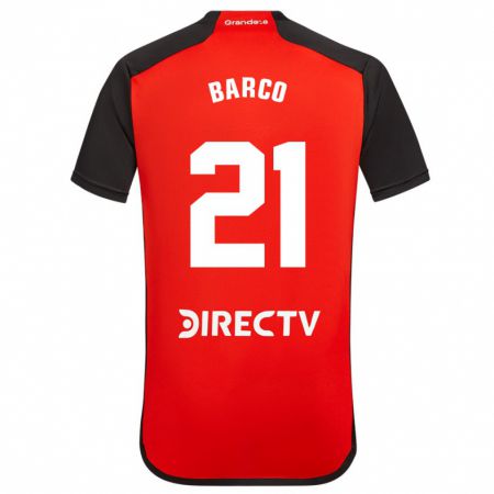 Kandiny Niño Camiseta Esequiel Barco #21 Rojo 2ª Equipación 2023/24 La Camisa Chile