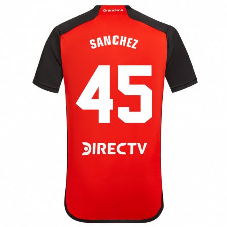 Kandiny Niño Camiseta Sebastián Sánchez #45 Rojo 2ª Equipación 2023/24 La Camisa Chile
