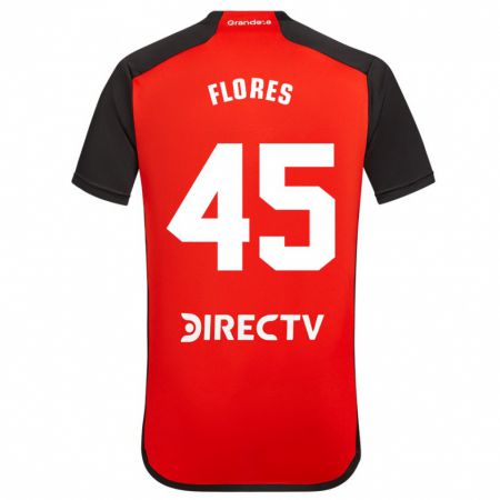 Kandiny Niño Camiseta Joaquín Flores #45 Rojo 2ª Equipación 2023/24 La Camisa Chile