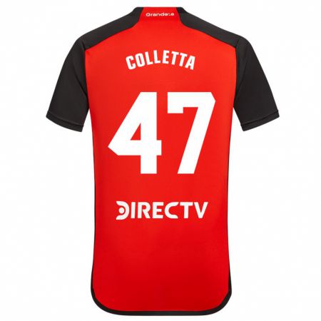 Kandiny Niño Camiseta Talo Colletta #47 Rojo 2ª Equipación 2023/24 La Camisa Chile