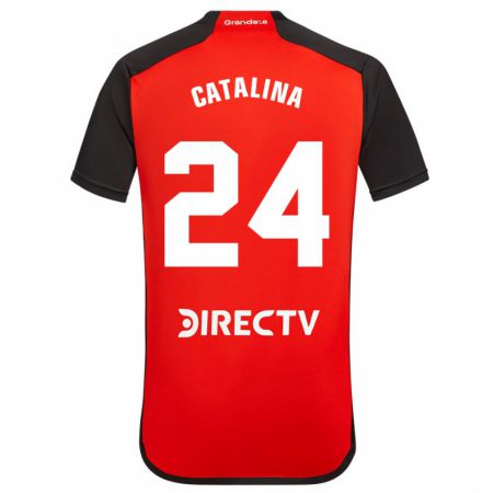 Kandiny Niño Camiseta Catalina Julia Primo #24 Rojo 2ª Equipación 2023/24 La Camisa Chile