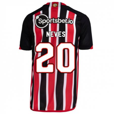 Kandiny Niño Camiseta Gabriel Neves #20 Azul Rojo 2ª Equipación 2023/24 La Camisa Chile
