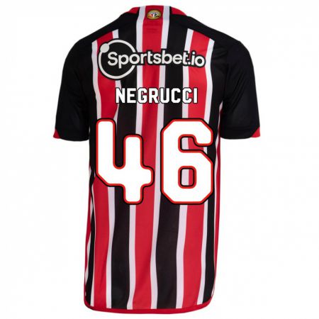 Kandiny Niño Camiseta Felipe Negrucci #46 Azul Rojo 2ª Equipación 2023/24 La Camisa Chile