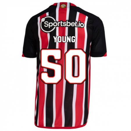 Kandiny Niño Camiseta Young #50 Azul Rojo 2ª Equipación 2023/24 La Camisa Chile