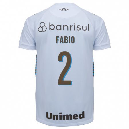 Kandiny Niño Camiseta Fábio #2 Blanco 2ª Equipación 2023/24 La Camisa Chile