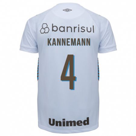 Kandiny Niño Camiseta Walter Kannemann #4 Blanco 2ª Equipación 2023/24 La Camisa Chile