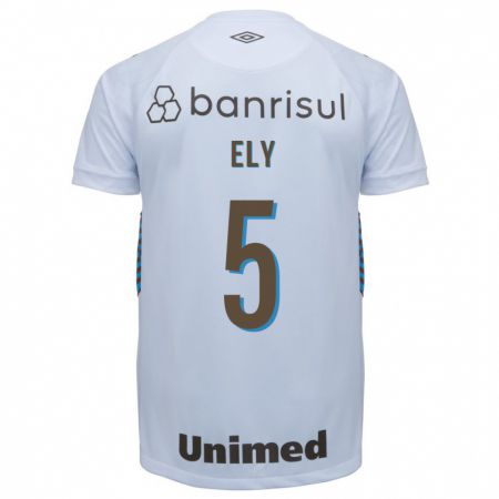 Kandiny Niño Camiseta Rodrigo Ely #5 Blanco 2ª Equipación 2023/24 La Camisa Chile