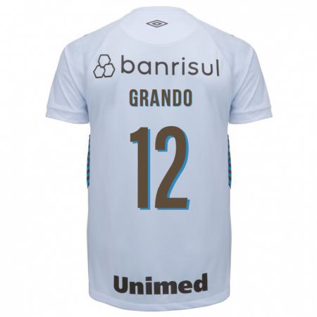 Kandiny Niño Camiseta Gabriel Grando #12 Blanco 2ª Equipación 2023/24 La Camisa Chile