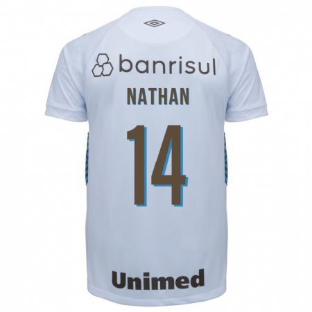 Kandiny Niño Camiseta Nathan #14 Blanco 2ª Equipación 2023/24 La Camisa Chile