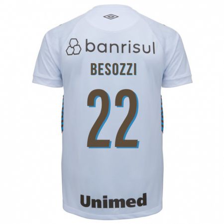 Kandiny Niño Camiseta Lucas Besozzi #22 Blanco 2ª Equipación 2023/24 La Camisa Chile