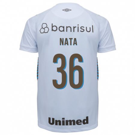 Kandiny Niño Camiseta Natã #36 Blanco 2ª Equipación 2023/24 La Camisa Chile