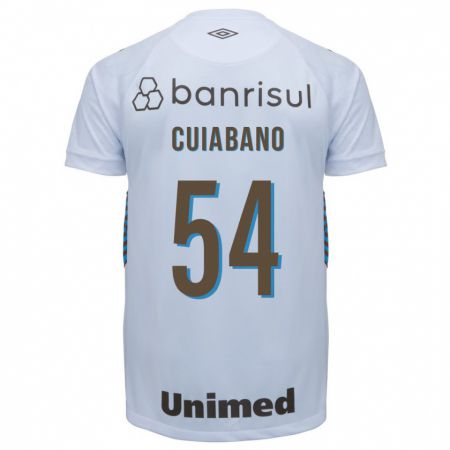 Kandiny Niño Camiseta Cuiabano #54 Blanco 2ª Equipación 2023/24 La Camisa Chile