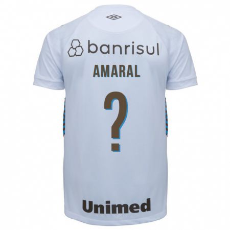 Kandiny Niño Camiseta Lucas Amaral #0 Blanco 2ª Equipación 2023/24 La Camisa Chile