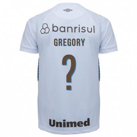 Kandiny Niño Camiseta Gregory #0 Blanco 2ª Equipación 2023/24 La Camisa Chile