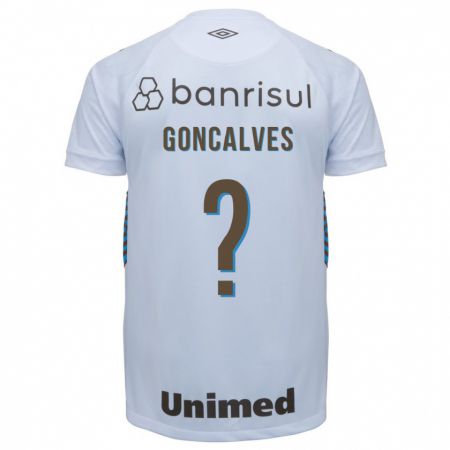 Kandiny Niño Camiseta Matheus Gonçalves #0 Blanco 2ª Equipación 2023/24 La Camisa Chile