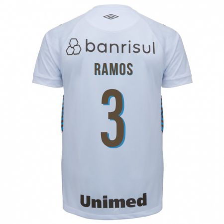 Kandiny Niño Camiseta João Ramos #3 Blanco 2ª Equipación 2023/24 La Camisa Chile