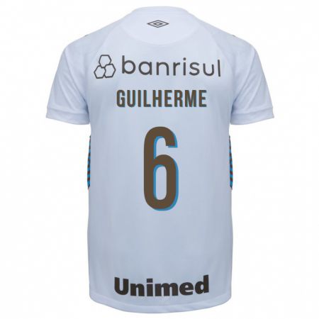 Kandiny Niño Camiseta Zé Guilherme #6 Blanco 2ª Equipación 2023/24 La Camisa Chile