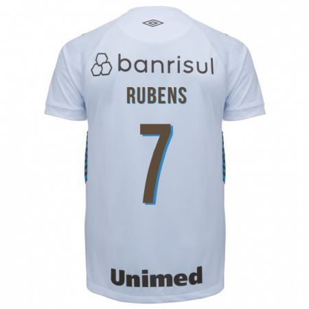 Kandiny Niño Camiseta Rubens #7 Blanco 2ª Equipación 2023/24 La Camisa Chile