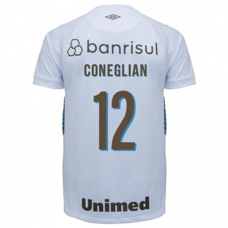 Kandiny Niño Camiseta Arthur Coneglian #12 Blanco 2ª Equipación 2023/24 La Camisa Chile