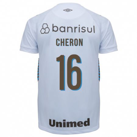 Kandiny Niño Camiseta Bruno Cheron #16 Blanco 2ª Equipación 2023/24 La Camisa Chile